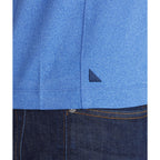 UNTUCKit Performance Knit Polo for Men Embroidery - China Blue - Front On Model 3