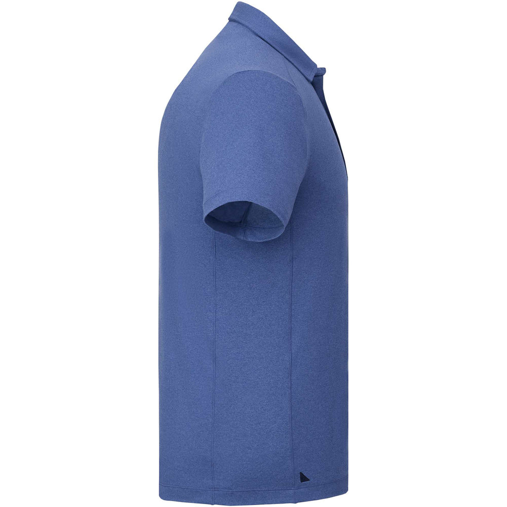 UNTUCKit Performance Knit Polo for Men Embroidery - China Blue - Right Side