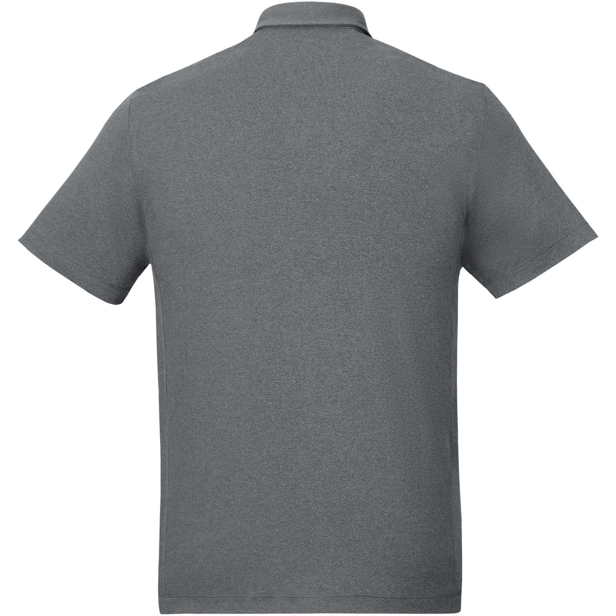 UNTUCKit Performance Knit Polo for Men Embroidery - Medium Heather Grey - Back