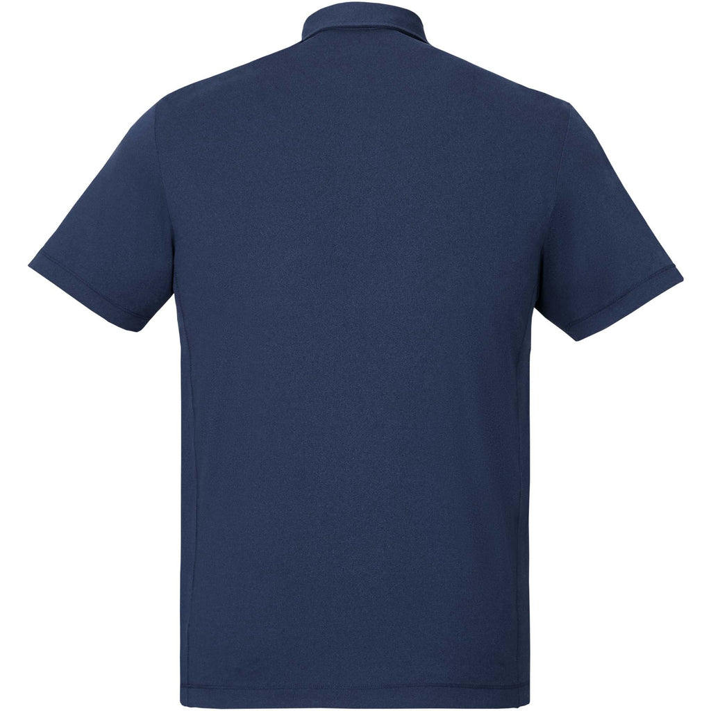 UNTUCKit Performance Knit Polo for Men Embroidery - Navy - Back