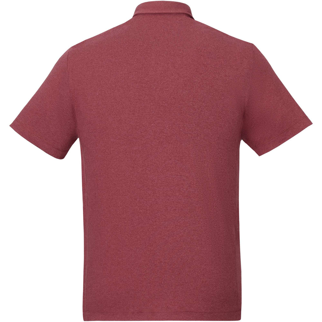 UNTUCKit Performance Knit Polo for Men Embroidery - Red - Back