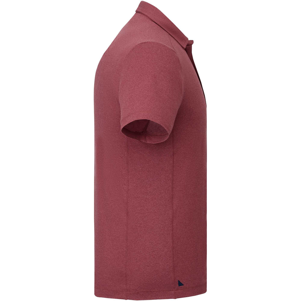 UNTUCKit Performance Knit Polo for Men Embroidery - Red - Right Side