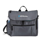 Uptown Convertible Diaper Bag with Stroller Straps Embroidery - Grey - View 1