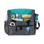 Uptown Convertible Diaper Bag with Stroller Straps Embroidery - Grey - View 3