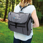 Uptown Convertible Diaper Bag with Stroller Straps Embroidery - Grey - View 7
