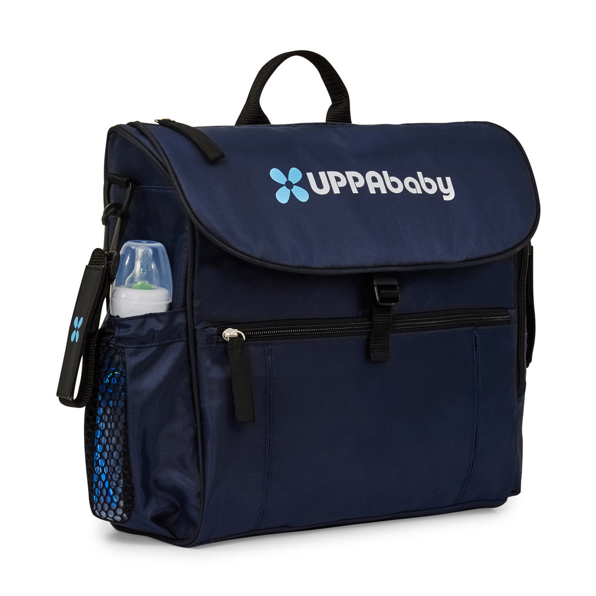 Uptown Convertible Diaper Bag with Stroller Straps Embroidery - Navy Blue - View 1