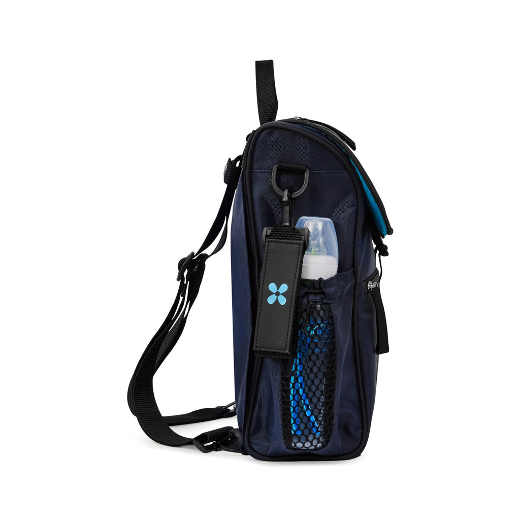 Uptown Convertible Diaper Bag with Stroller Straps Embroidery - Navy Blue - View 4