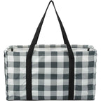 Utility Tote in Buffalo Plaid Full Color - White/Black - Back