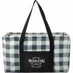 Utility Tote in Buffalo Plaid Full Color - White/Black - Front