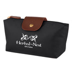 Vanity Bag for Cosmetics - Black - Silk Screen