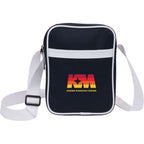 Varsity Crossbody Bag with White Trim Full Color - Navy - Front