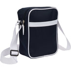 Varsity Crossbody Bag with White Trim Full Color - Navy - Right Angle