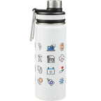 Vasco Copper Insulated Bottle, 20 oz Full Color - White - Back