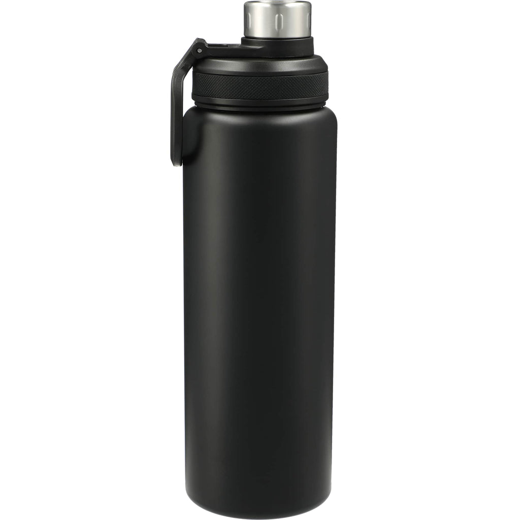 Vasco Single Wall Stainless Bottle with Dual Opening Cap, 32 oz Laser Engraving - Black - Back