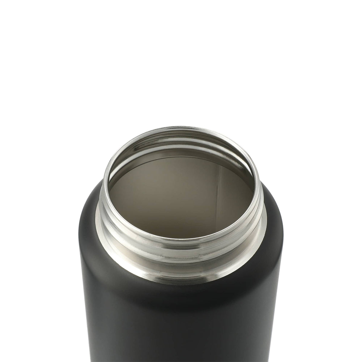 Vasco Single Wall Stainless Bottle with Dual Opening Cap, 32 oz Laser Engraving - Black - Left Angle 3
