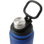 Vasco Single Wall Stainless Bottle with Dual Opening Cap, 32 oz Laser Engraving - Blue - Left Angle