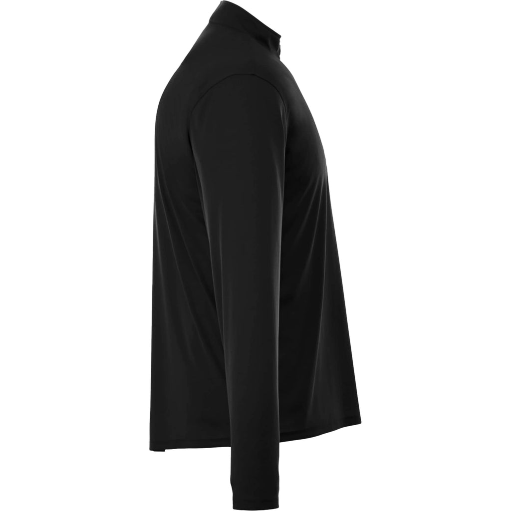 Vega Tech Quarter Zip Pullover for Men Embroidery - Black - Right Side