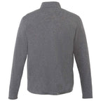Vega Tech Quarter Zip Pullover for Men Embroidery - Heather Charcoal - Back Flat