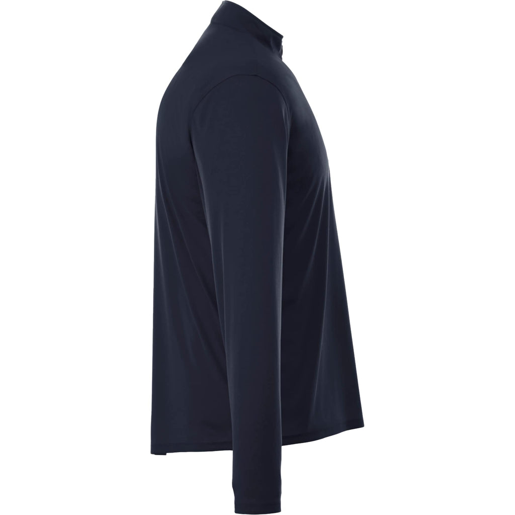 Vega Tech Quarter Zip Pullover for Men Embroidery - Navy - Right Side