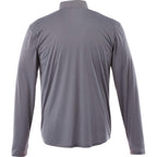 Vega Tech Quarter Zip Pullover for Men Embroidery - Steel Grey - Back Flat