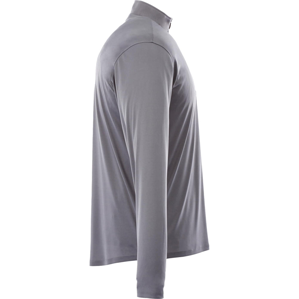 Vega Tech Quarter Zip Pullover for Men Embroidery - Steel Grey - Right Side