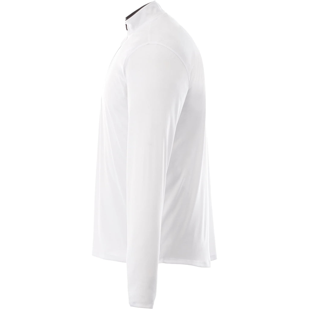Vega Tech Quarter Zip Pullover for Men Embroidery - White - Left Side