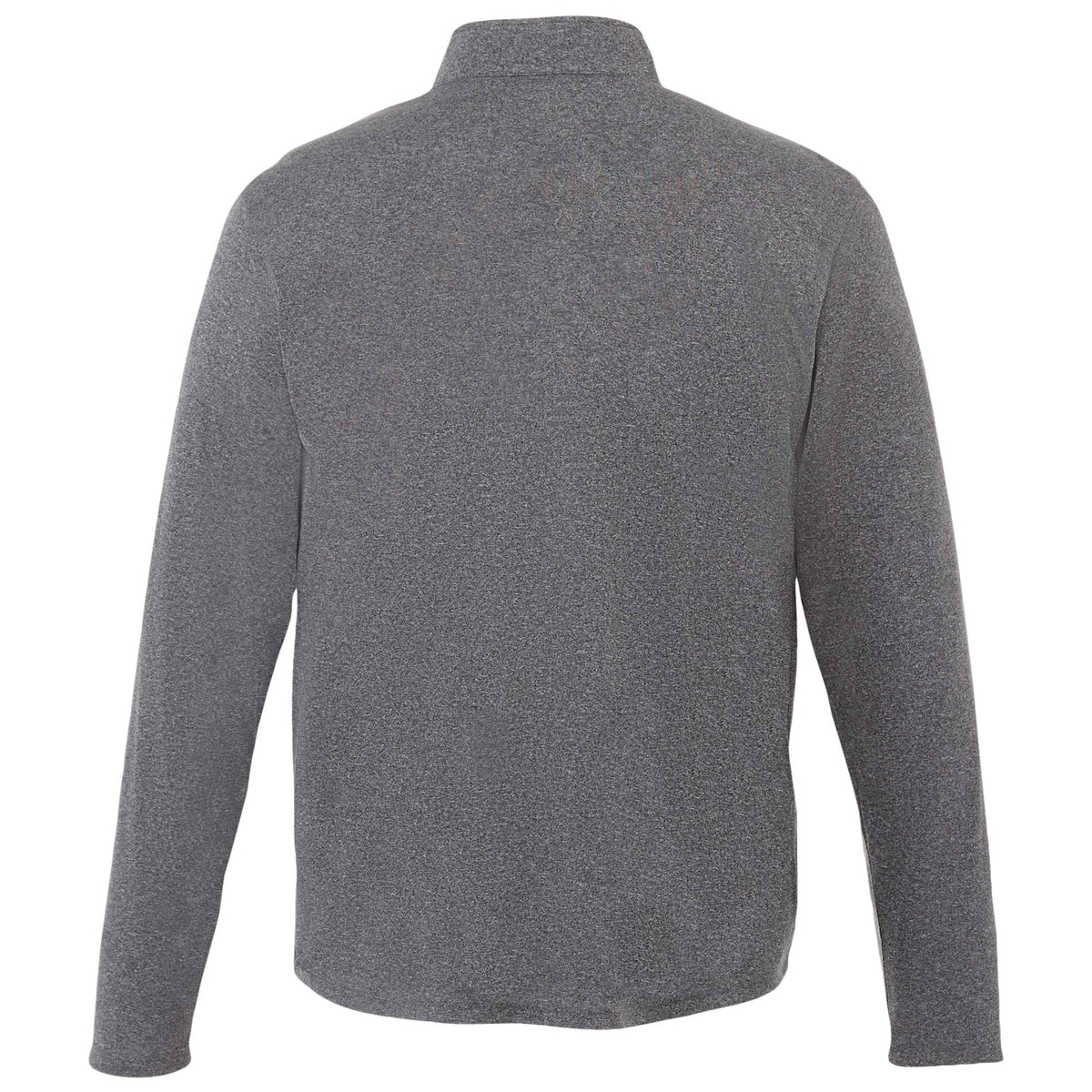 Vega Tech Quarter Zip Pullover for Men Transfer - Heather Charcoal - Back Flat