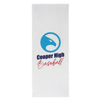 Velour Beach Towel, 30 x 60 Inches - 30" x 60" White Velour Beach Towel