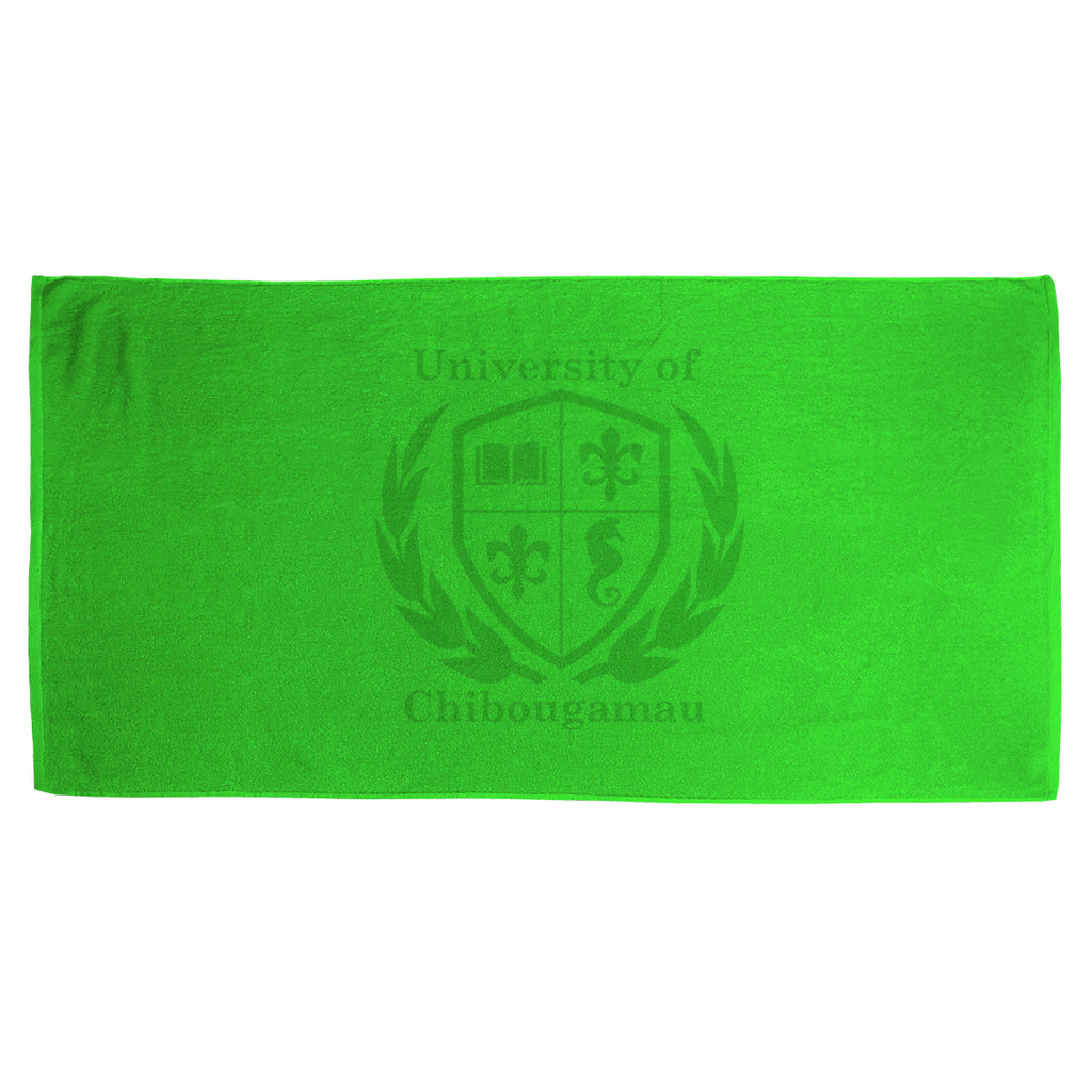 Velour Beach Towel, 35 x 60 Inches - Kiwi - Silk Screen