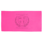 Velour Beach Towel, 35 x 60 Inches - Pink - Silk Screen