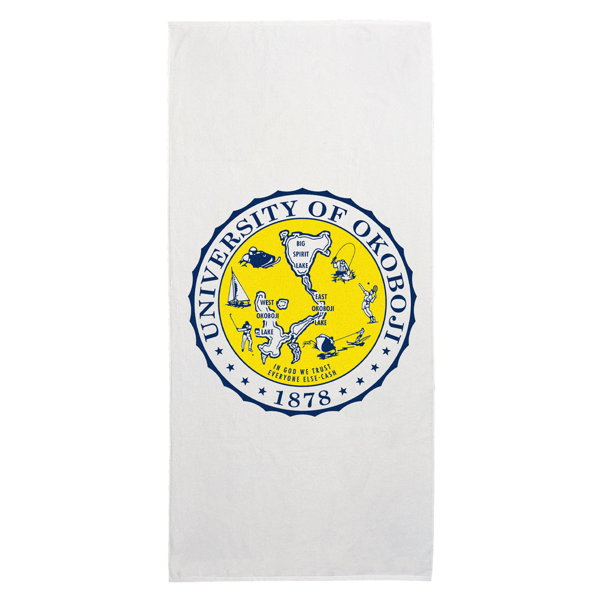 Velour Beach Towel, 35 x 70 Inches - 35" X 70" Velour Beach Towel