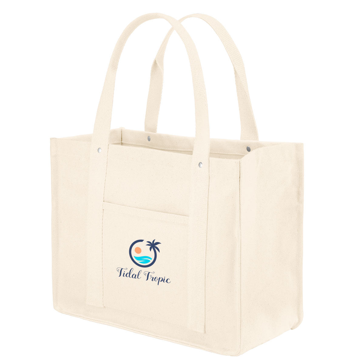 Ventura Recycled Cotton Tote Bag, 24 oz Embroidery - Colorbrite