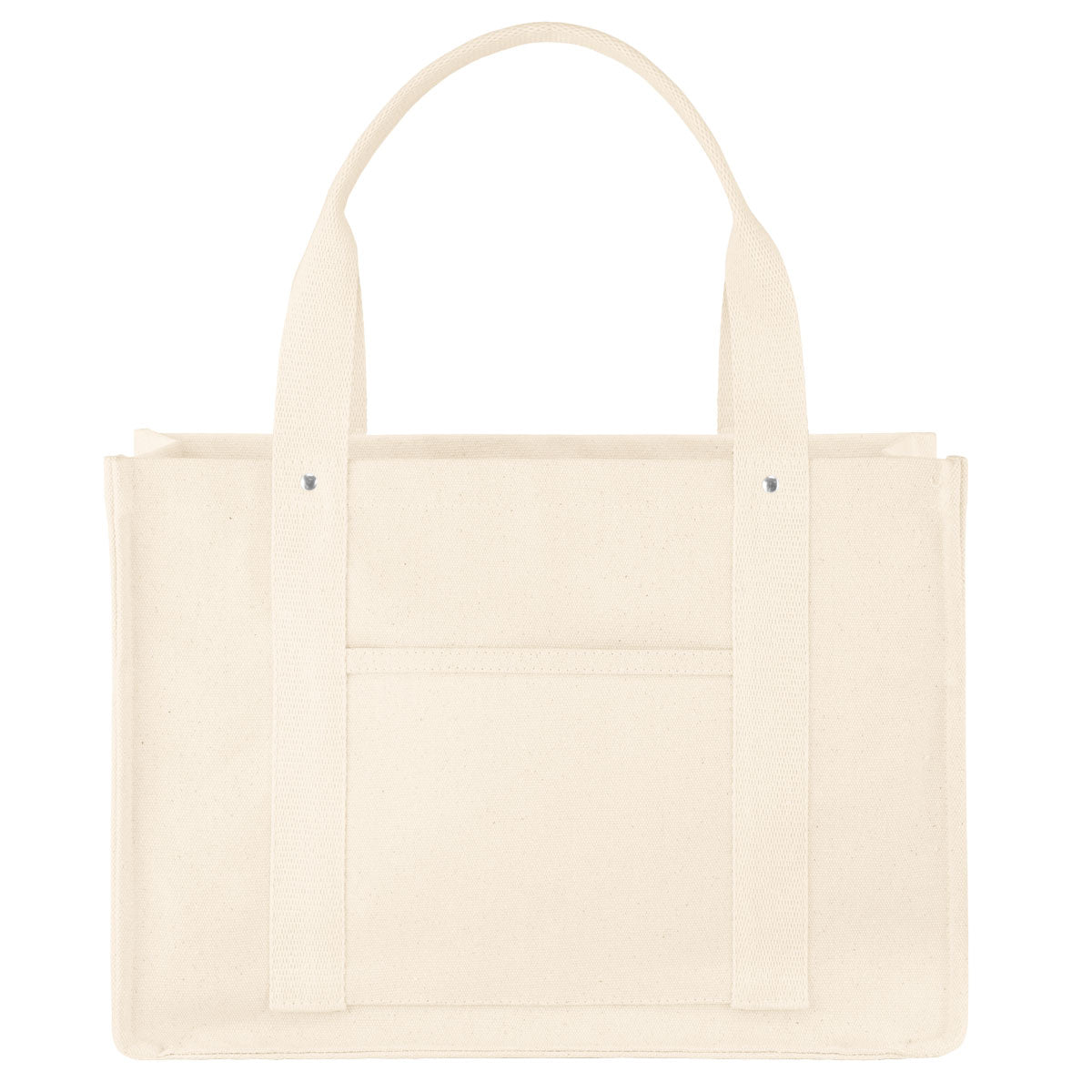 Ventura Recycled Cotton Tote Bag, 24 oz Embroidery - Natural - Front