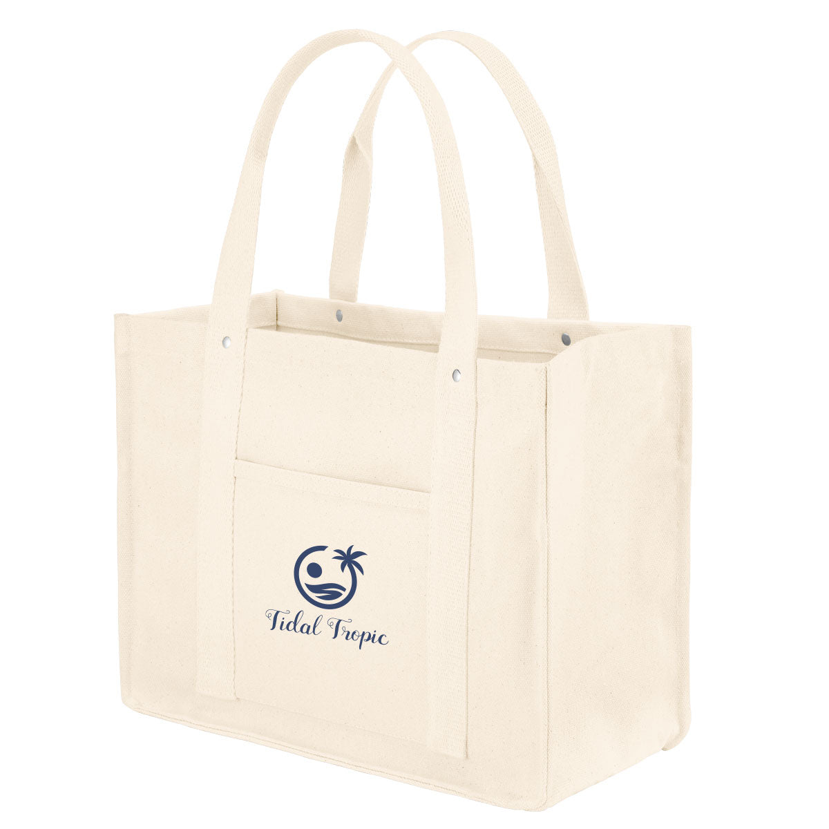 Ventura Recycled Cotton Tote Bag, 24 oz Embroidery - Natural - Silk Screen