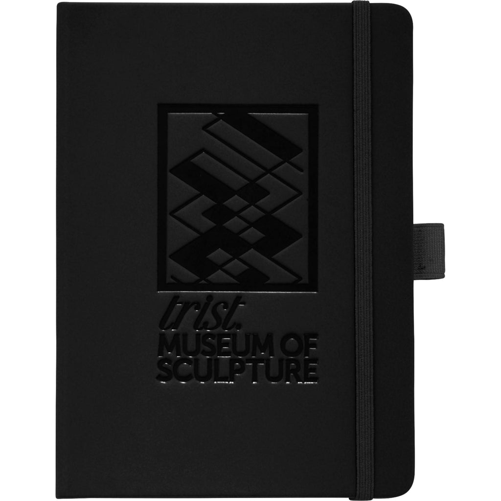 Vienna Soft Touch Hardcover Journal, 5 x 7 Inches Debossing - Black - Front 2