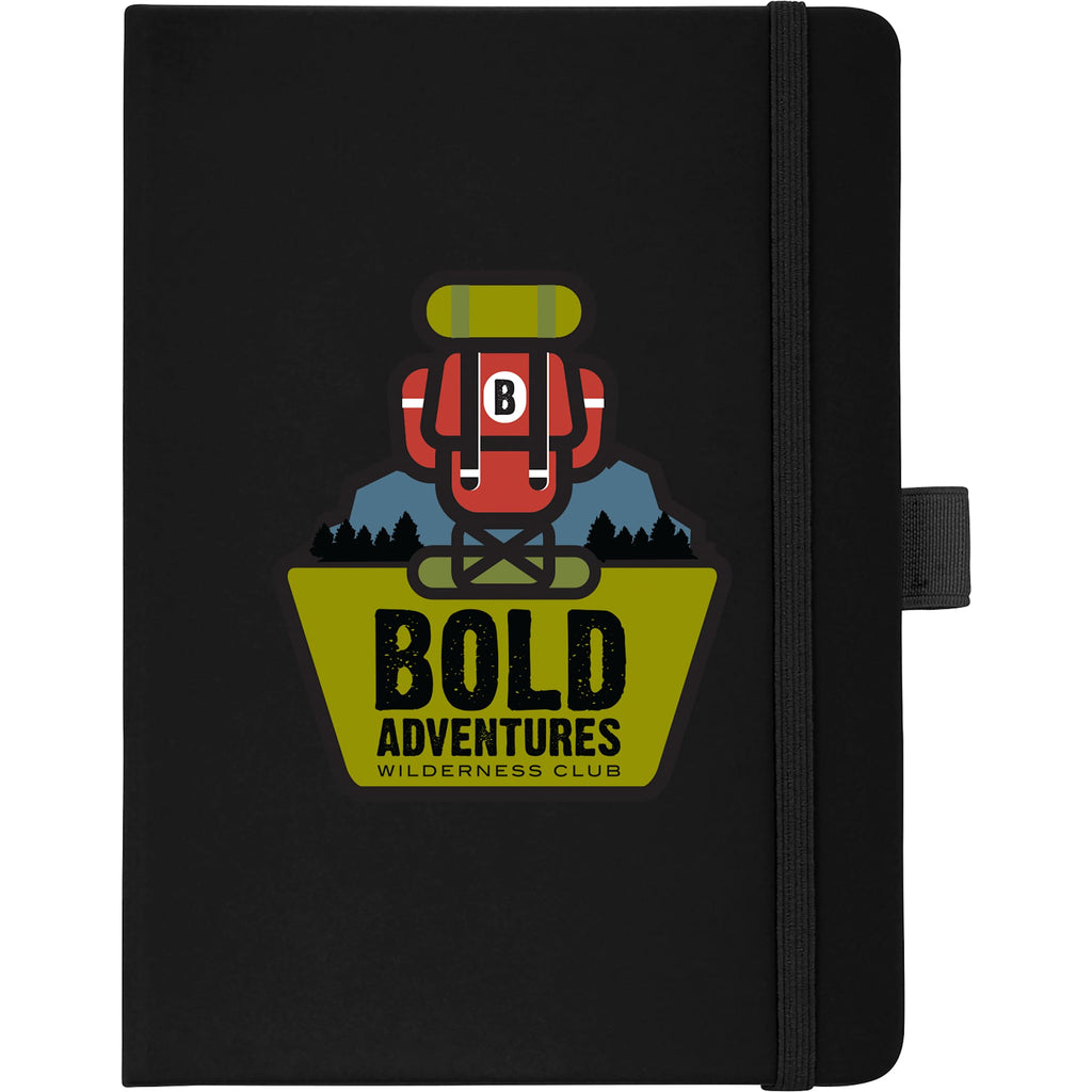 Vienna Soft Touch Hardcover Journal, 5 x 7 Inches Debossing - Black - Front