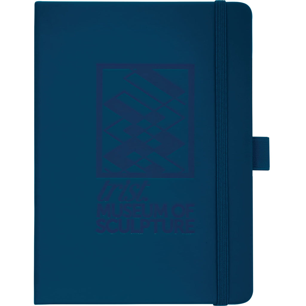 Vienna Soft Touch Hardcover Journal, 5 x 7 Inches Debossing - Navy - Front