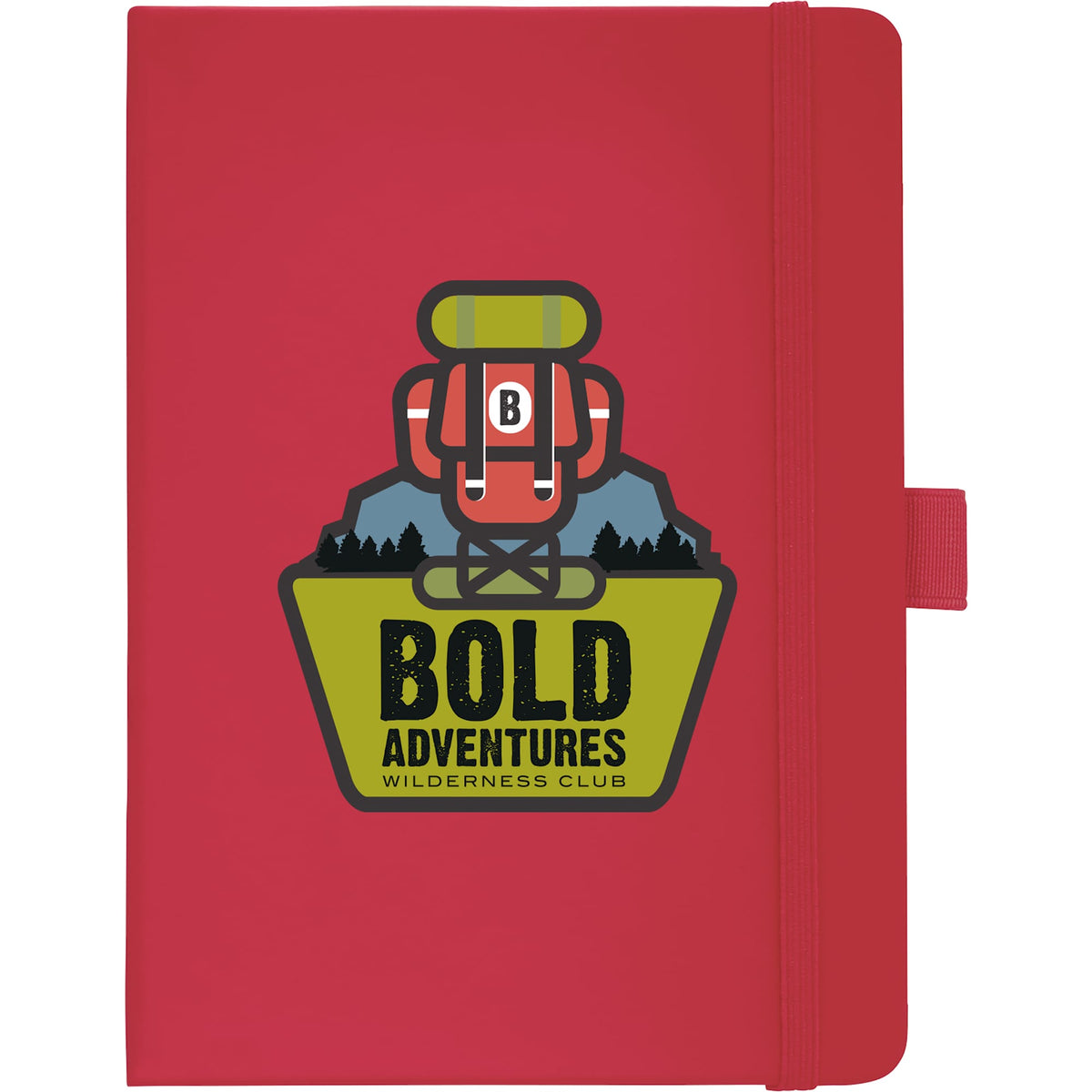 Vienna Soft Touch Hardcover Journal, 5 x 7 Inches Debossing - Red - Front 2