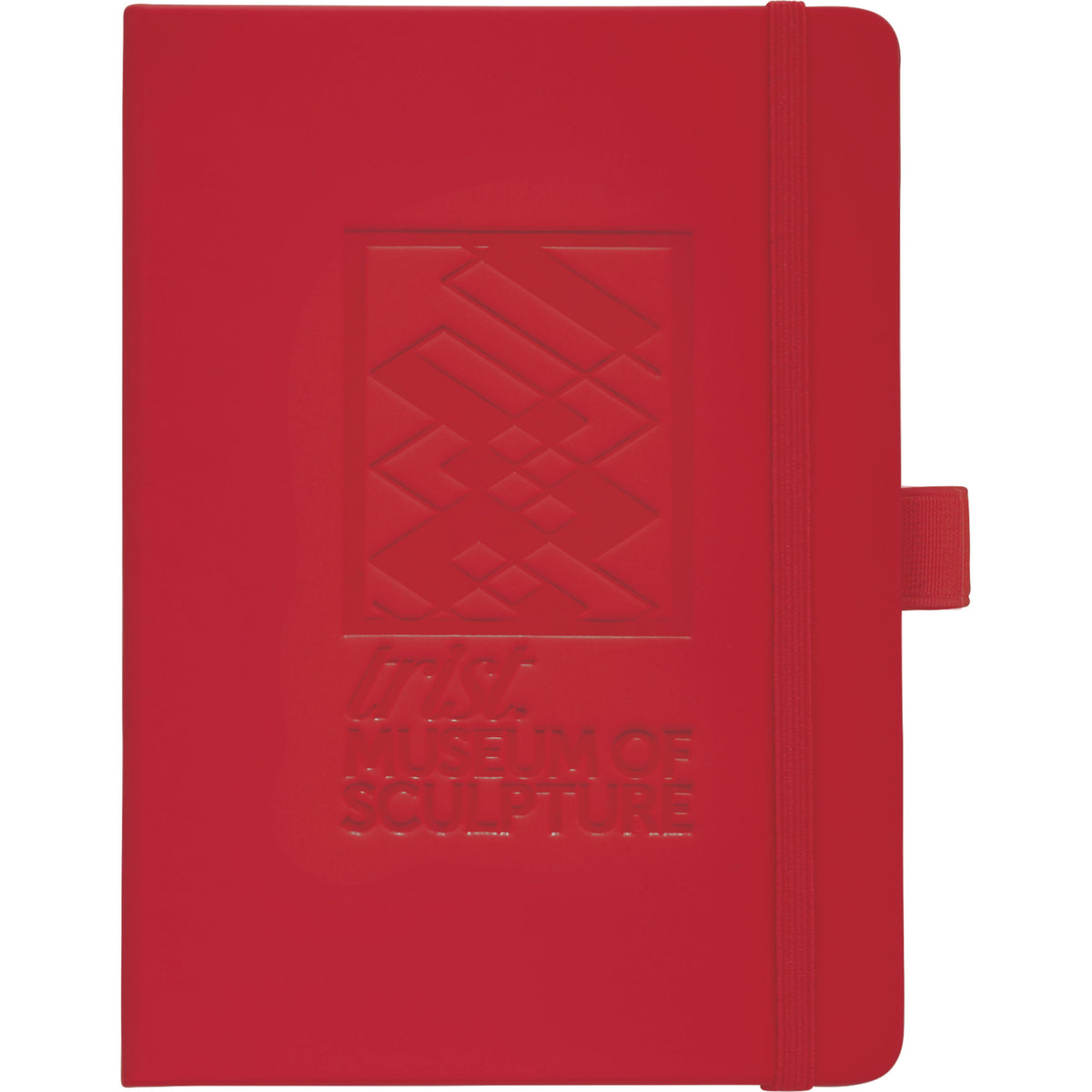 Vienna Soft Touch Hardcover Journal, 5 x 7 Inches Debossing - Red - Front