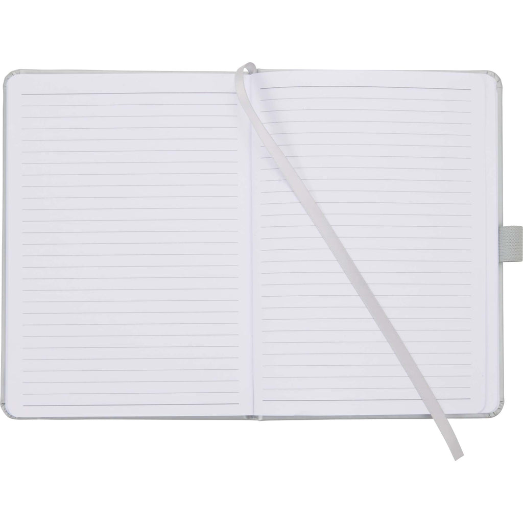 Vienna Soft Touch Hardcover Journal, 5 x 7 Inches Debossing - Silver - Front 3