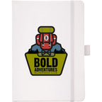 Vienna Soft Touch Hardcover Journal, 5 x 7 Inches Debossing - White - Front 2