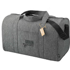 Vila Executive Duffel Bag in Recycled PET Embroidery - Graphite - Left Angle
