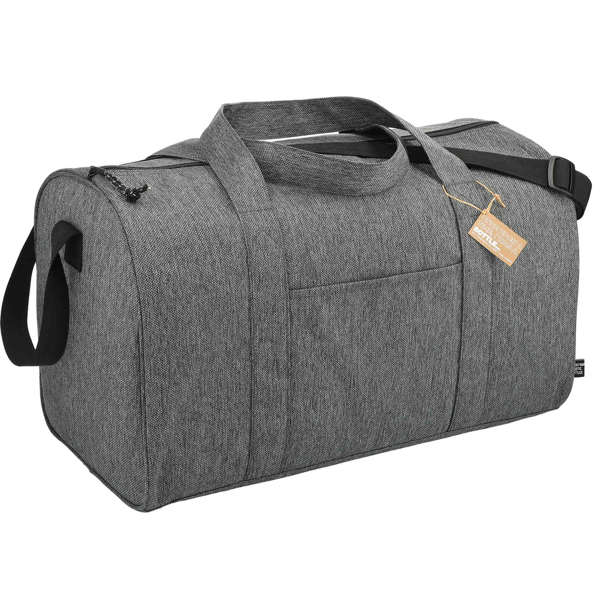 Vila Executive Duffel Bag in Recycled PET Embroidery - Graphite - Right Angle 3