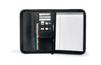 Vintage Leather Zip Padfolio with Tablet Compartment - Black - View 2