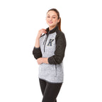 Vorlage Sweater Knit Half Zip Pullover for Women Transfer - Light Hthr Grey/Blk Smk Hthr - On Model