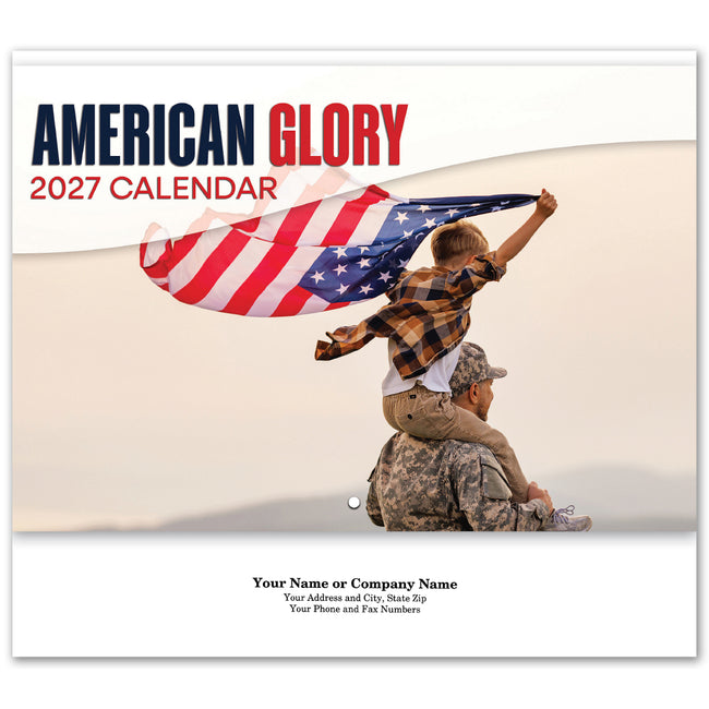 Wall Calendar with a Spiral, American Glory