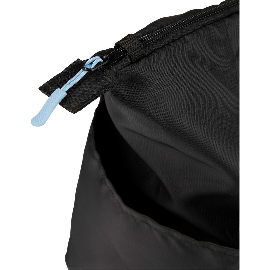 Wander and Roam Packable Travel Tote in Recycled Ripstop Embroidery - Black - Detail 5