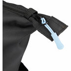 Wander and Roam Packable Travel Tote in Recycled Ripstop Embroidery - Black - Detail