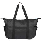Wander and Roam Packable Travel Tote in Recycled Ripstop Transfer - Black - Back