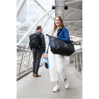 Wander and Roam Packable Travel Tote in Recycled Ripstop Transfer - Black - Lifestyle